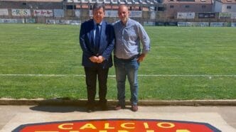 L’AD dell’Enna Calcio, Fabio Montesano con il presidente Luigi Stompo
