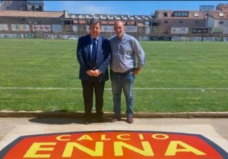 L’AD dell’Enna Calcio, Fabio Montesano con il presidente Luigi Stompo
