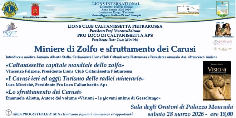 Presentazione libro Invito Caltanissetta, "Miniere di Zolfo e sfruttamento dei carusi": storie da non dimenticare a Palazzo Moncada