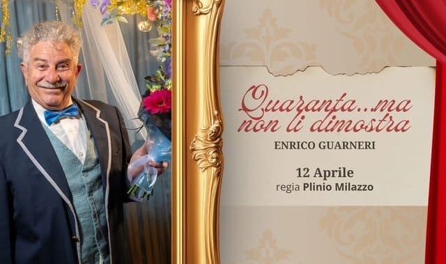 “Quaranta ma non li dimostra” debutta a Caltanissetta: la commedia dei De Filippo torna a vivere con Enrico Guarneri